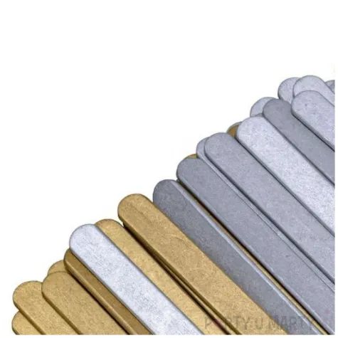 patyczki drewniane do lodow metalizowane zloty srebrny brewis 114 mm 50 szt