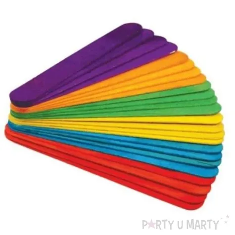 patyczki drewniane do lodow plaskie mix aliga 200 mm 25 szt