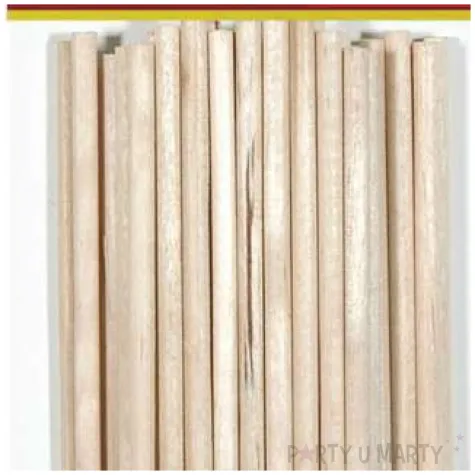 patyczki drewniane okragle bezbarwne aliga 100 mm 50 szt