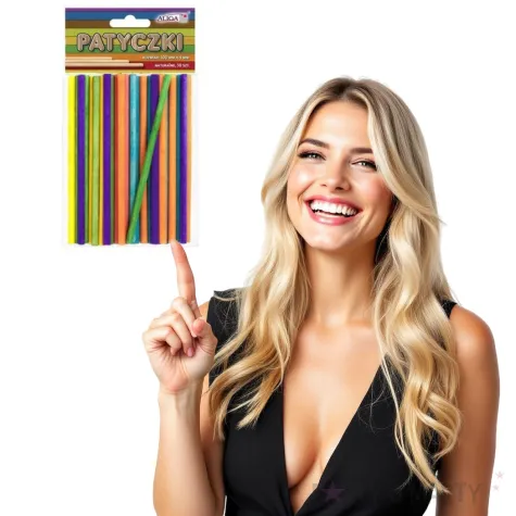 patyczki drewniane okragle mix aliga 100 mm 50 szt