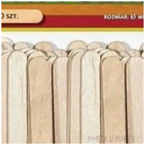 patyczki drewniane plaskie bezbarwne aliga 65 mm 100 szt