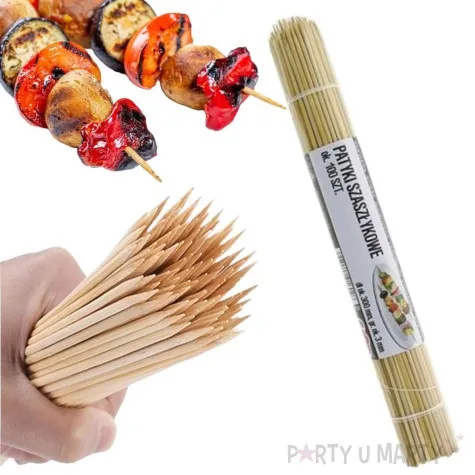 patyki szaszlykowe 300 mm 3 mm 100 szt