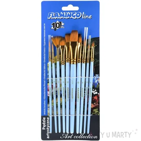 pedzelki szkolne artystyczne mix titanum 10 szt