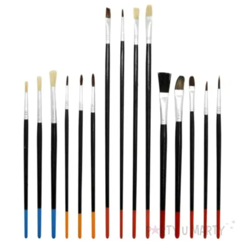 pedzelki szkolne artystyczne mix titanum 15 szt