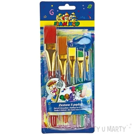 pedzelki szkolne proste i skosne mix titanum 5 szt