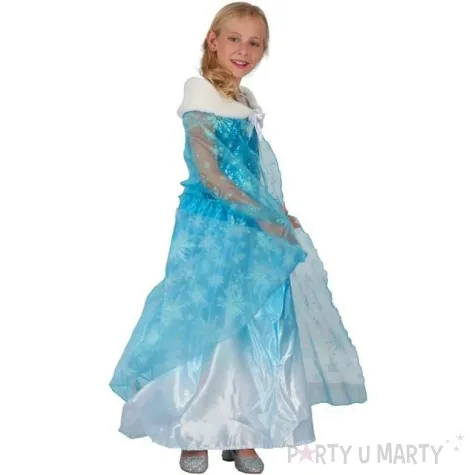 pelerynka dla dzieci ksiezniczka lodu blekitny godan rozm 110 120