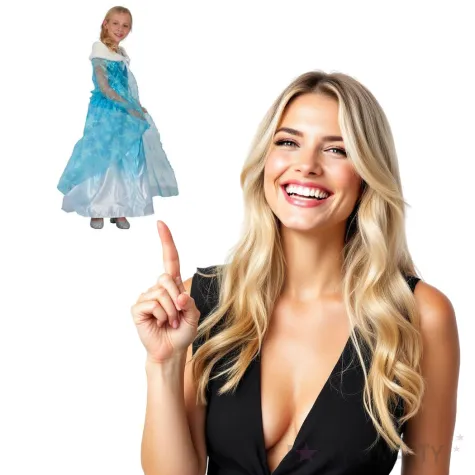 pelerynka dla dzieci ksiezniczka lodu blekitny godan rozm 120 130