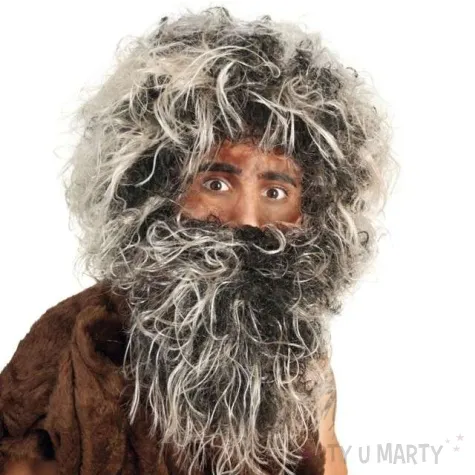 peruka jaskiniowiec z broda fries