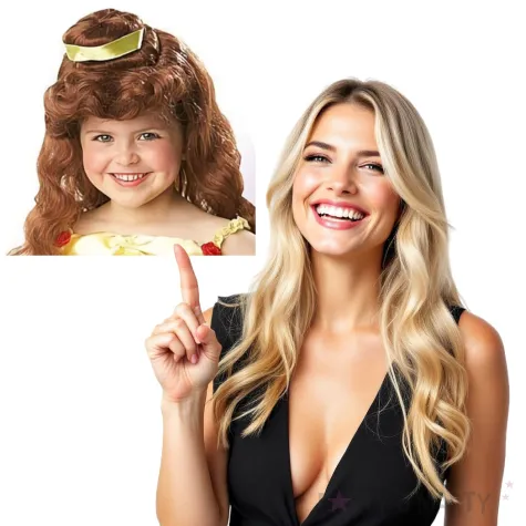 peruka ksiezniczka belle brazowa godan