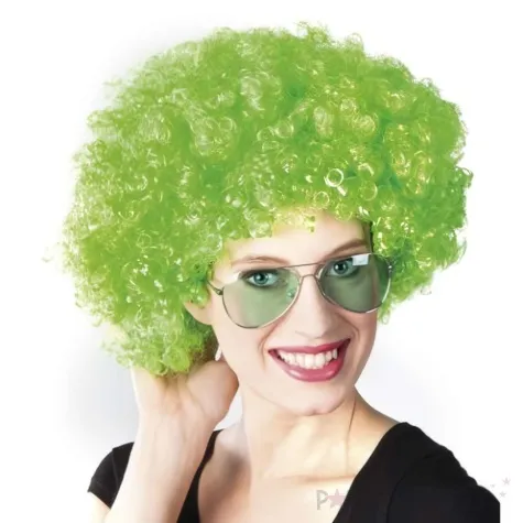 peruka party afro imprezowe zielone boland