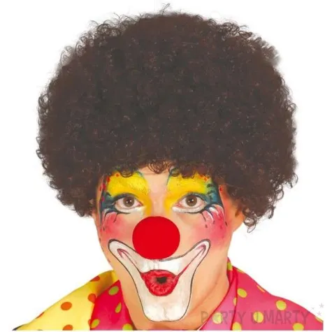 peruka party afro klaun brazowa guirca