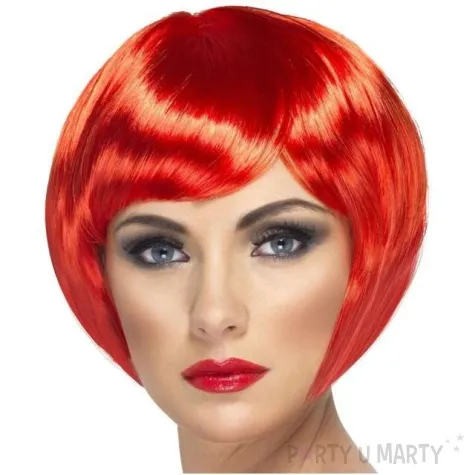 peruka party bob babe czerwona smiffys