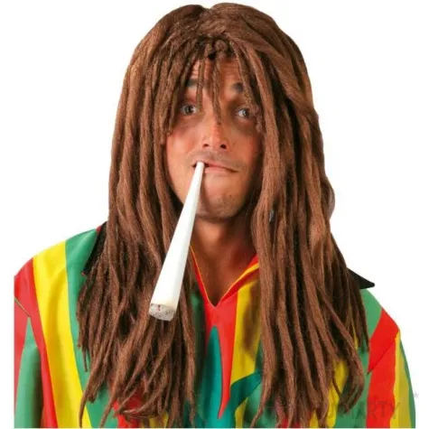 peruka party bob marley rasta brazowy guirca