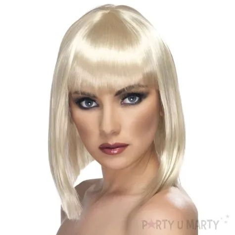 peruka party bob z grzywka blond smiffys