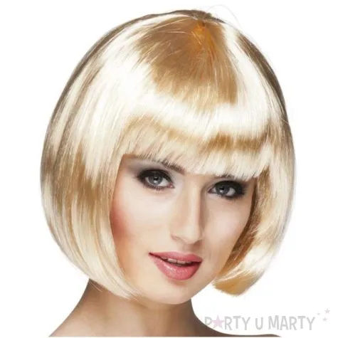 peruka party bob z grzywka super blond boland