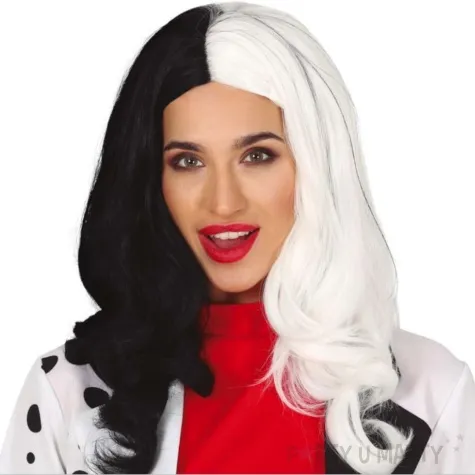 peruka party cruella czarno bialy guirca