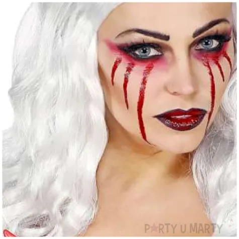 peruka party diablica z rogami biala widmann