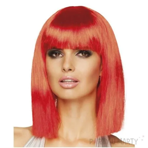peruka party disco neon czerwona godan