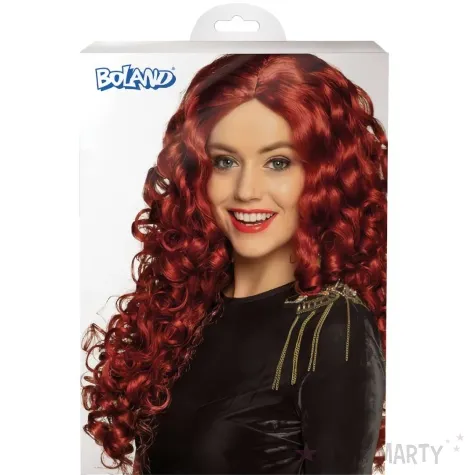 peruka party dlugie loki bordowy boland