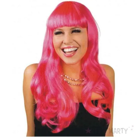 peruka party dlugie wlosy rozowe partytino