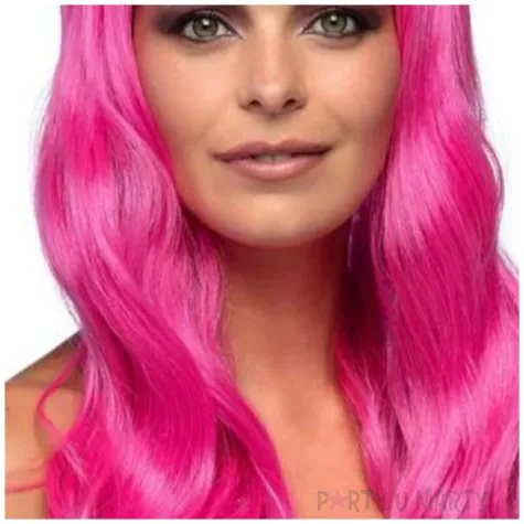 peruka party dlugie wlosy z grzywka rozowy boland