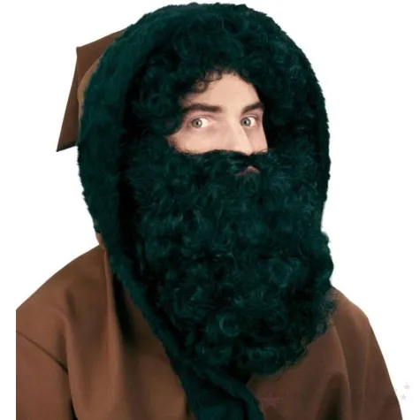 peruka party druid z dluga broda czarny fries