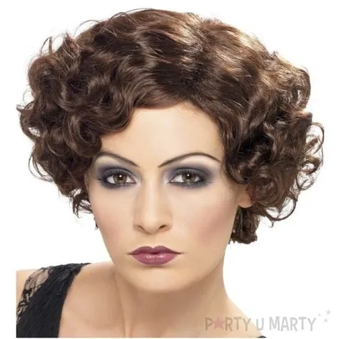 peruka party flirciara retro brazowa smiffys
