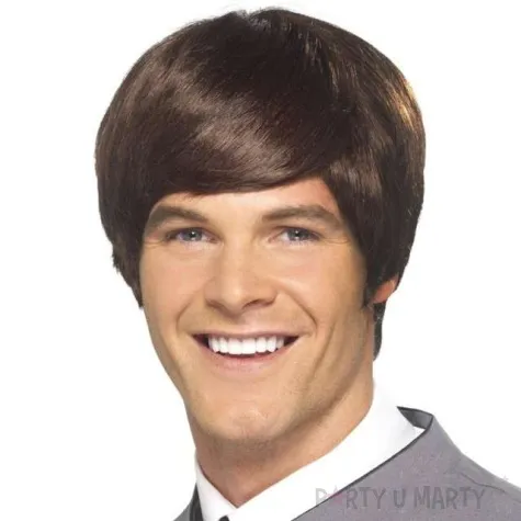 peruka party fryzura z lat 60 brazowa smiffys