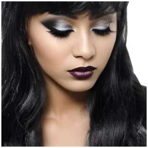 peruka party gotycka wampirzyca grzywka czarny godan