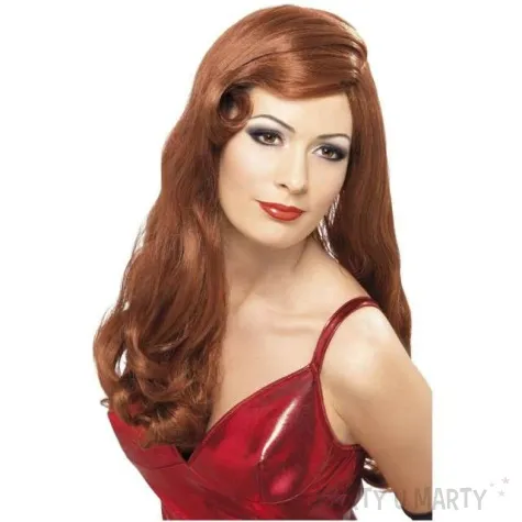 peruka party gwiazda hollywood brazowa smiffys