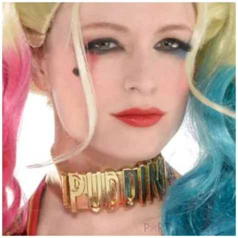 peruka party harley quinn rozowo blekitna amscan