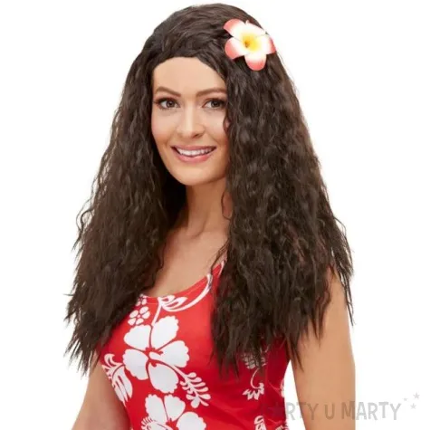 peruka party hawajska dziewczna brazowa smiffys