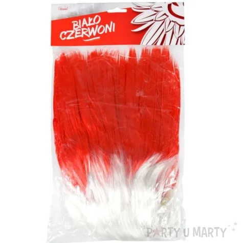 peruka party kibic bialo czerwona arpex