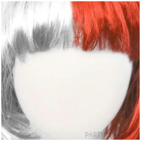 peruka party kibic bob bialo czerwona arpex