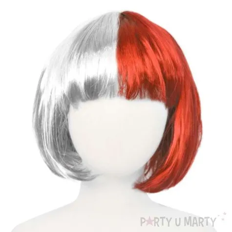 peruka party kibic bob bialo czerwona arpex