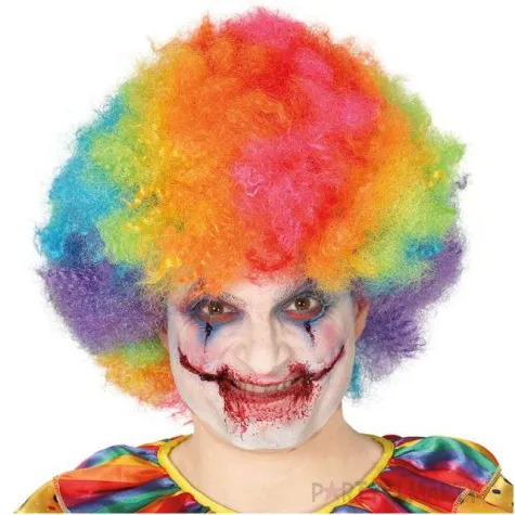 peruka party klaun kolorowa guirca