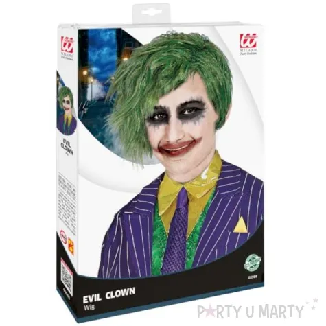 peruka party klaun zielony widmann