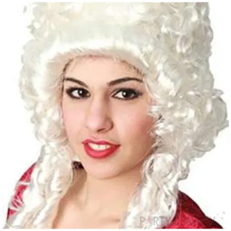peruka party kobieta z epoki biala fyasa