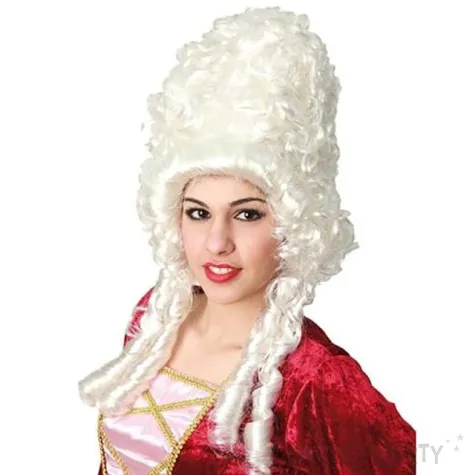 peruka party kobieta z epoki biala fyasa