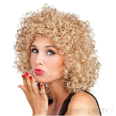 peruka party krecone wlosy club boland blond