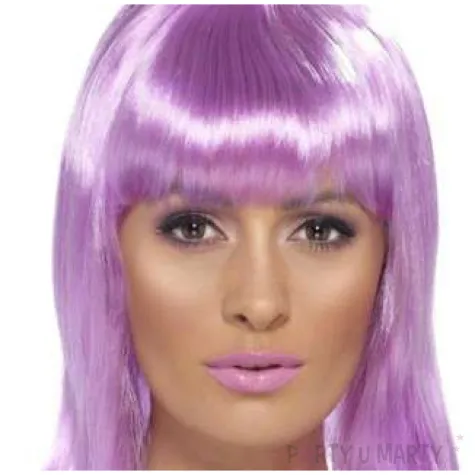 peruka party krolowa disco z sercem fioletowa smiffys