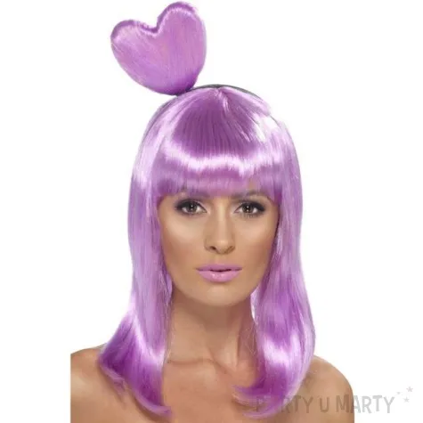 peruka party krolowa disco z sercem fioletowa smiffys