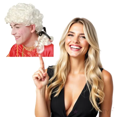 peruka party krotka z epoki biala fyasa