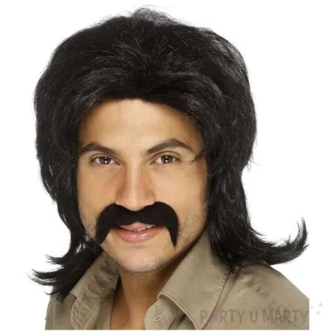 peruka party lata 70 czarna smiffys