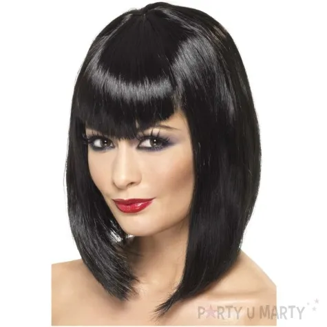 peruka party long bob wampirka czarny smiffys