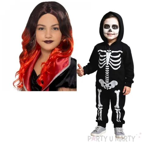 peruka party mala czarownica czarno czerwona smiffys