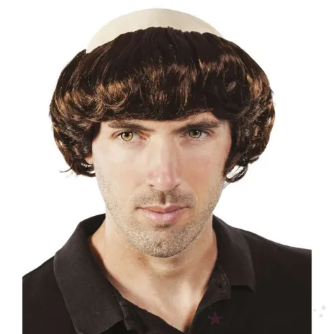 peruka party mnich zakonnik lysiejacy brazowy ptitclown