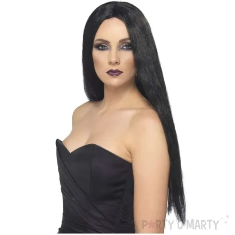 peruka party morticia addams czarny smiffys
