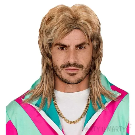 peruka party mullet lata 80 blond widmann