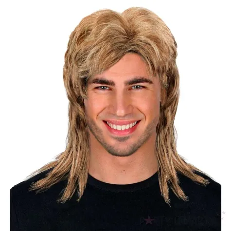 peruka party mullet lata 80 blond widmann